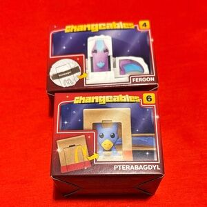 McDonald's Changeables Toys - Fergon and Pterabagidyl in Red Packaging